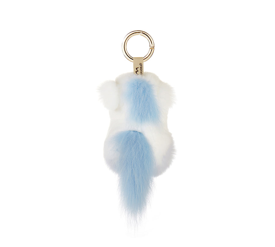 TARRAMARRA Fluffy Unicorn Keyring-Keychains-PEROZ Accessories