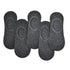 Anysox 5 Pairs Size 4-9 Dark Grey Boat Socks Summer Thin Invisible Cotton Non-Slip Silicone Breathable Pure Color For Men-Socks-PEROZ Accessories