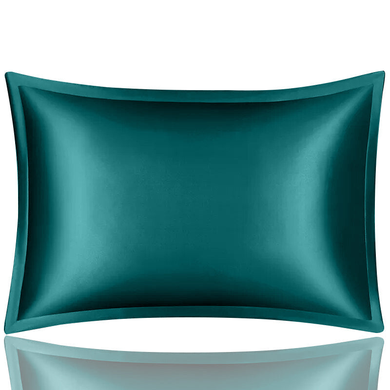 Anyhouz Pillowcase 50x90cm Teal Pure Real Silk For Comfortable And Relaxing Home Bed-Pillowcases-PEROZ Accessories