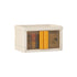 AnyCraft Beige Orange Stackable Foldable Storage Bins with Door for Office and School Supplies-Organizers-PEROZ Accessories