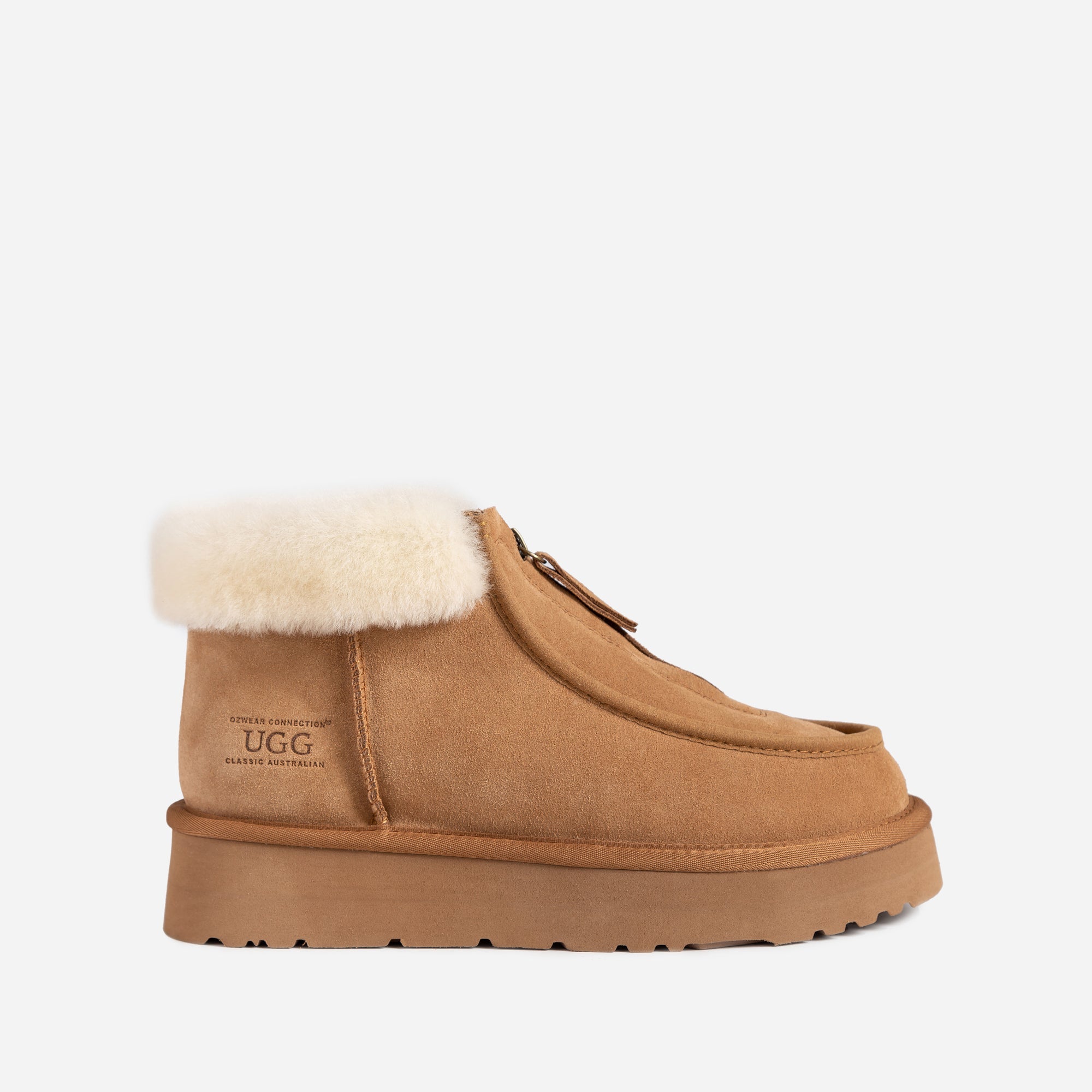 Ugg Della Platform Zip Boots-Boots-PEROZ Accessories