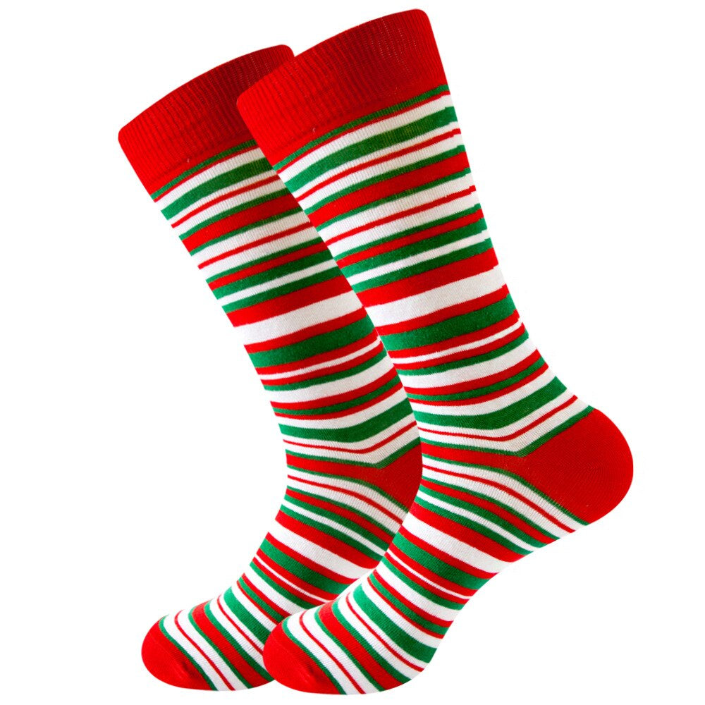 Anysox 5 Pairs Spiral Red Size 5-13 Socks Crystal Silk Tide Winter Holiday Design Plus Snowflake Stocking Comfortable To Wear Perfect For Women-Socks-PEROZ Accessories