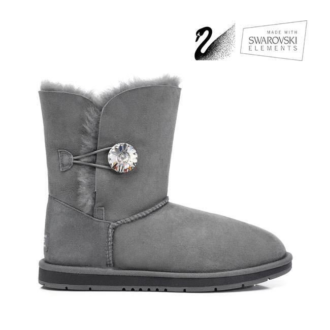 Australian Shepherd Short Button Crystal Women&