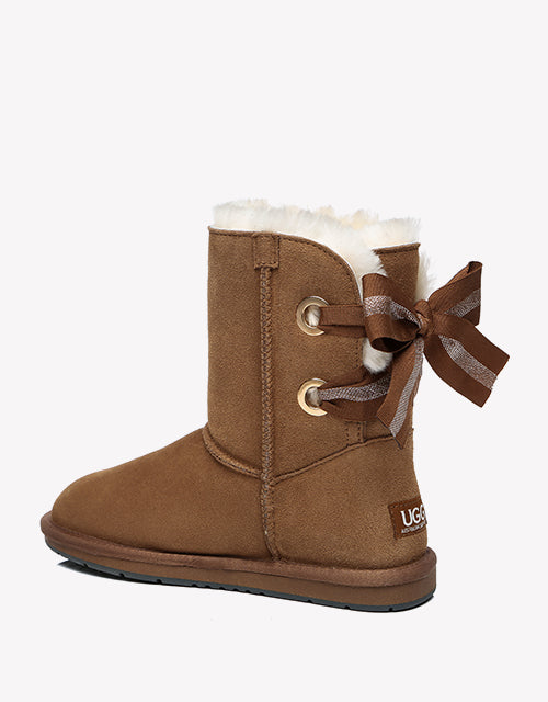 Australian Shepherd AS UGG Short Boots Basia with Bailey Bow-Boots-PEROZ Accessories