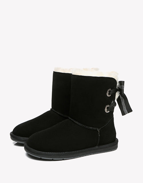 Australian Shepherd AS UGG Short Boots Basia with Bailey Bow-Boots-PEROZ Accessories