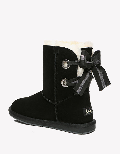Australian Shepherd AS UGG Short Boots Basia with Bailey Bow-Boots-PEROZ Accessories