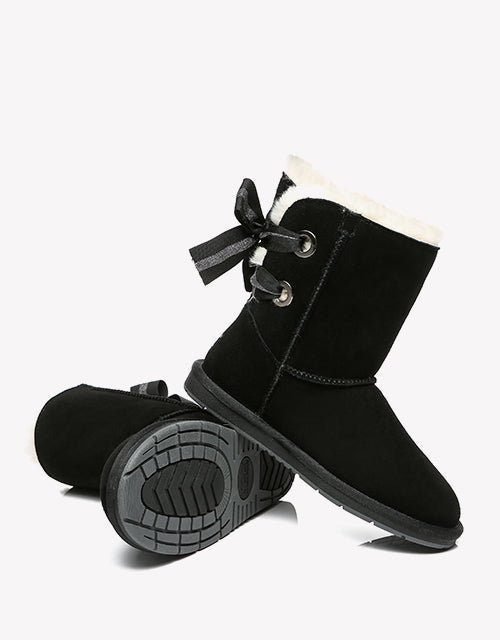 Australian Shepherd AS UGG Short Boots Basia with Bailey Bow-Boots-PEROZ Accessories