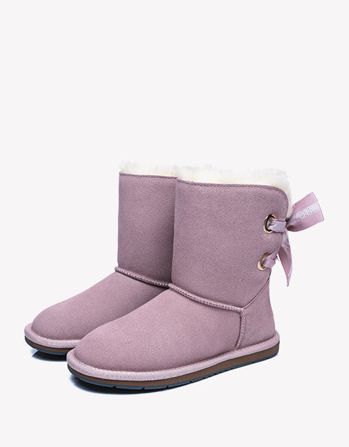 Australian Shepherd AS UGG Short Boots Basia with Bailey Bow-Boots-PEROZ Accessories