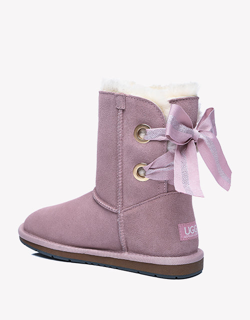 Australian Shepherd AS UGG Short Boots Basia with Bailey Bow-Boots-PEROZ Accessories