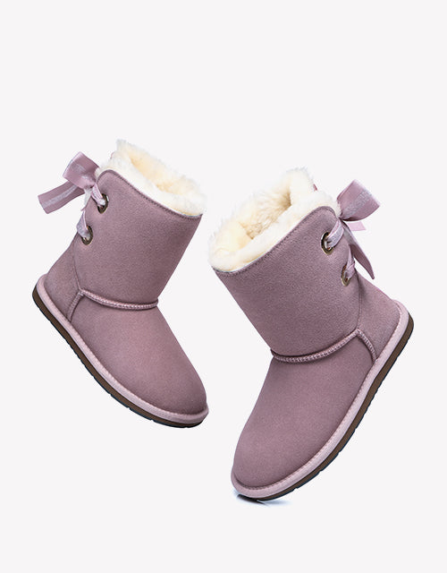Australian Shepherd AS UGG Short Boots Basia with Bailey Bow-Boots-PEROZ Accessories