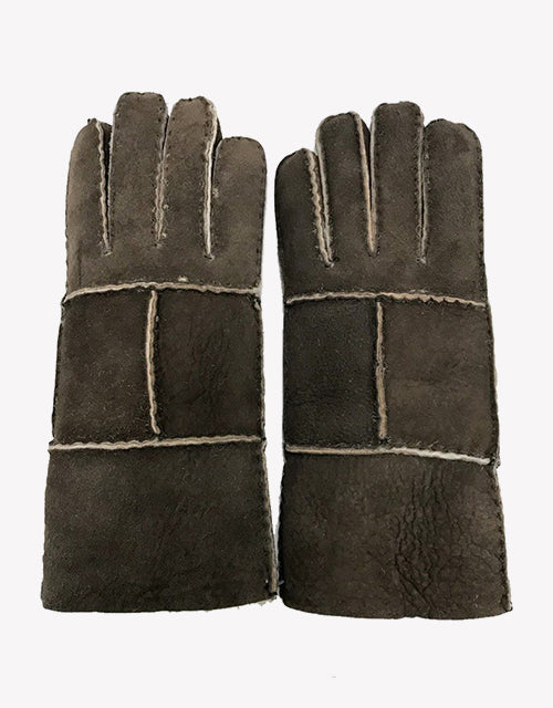 Australian Shepherd UGG Stitching Gloves With Suede-Gloves & Mittens-PEROZ Accessories
