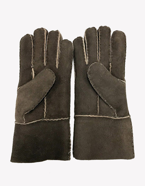 Australian Shepherd UGG Stitching Gloves With Suede-Gloves & Mittens-PEROZ Accessories