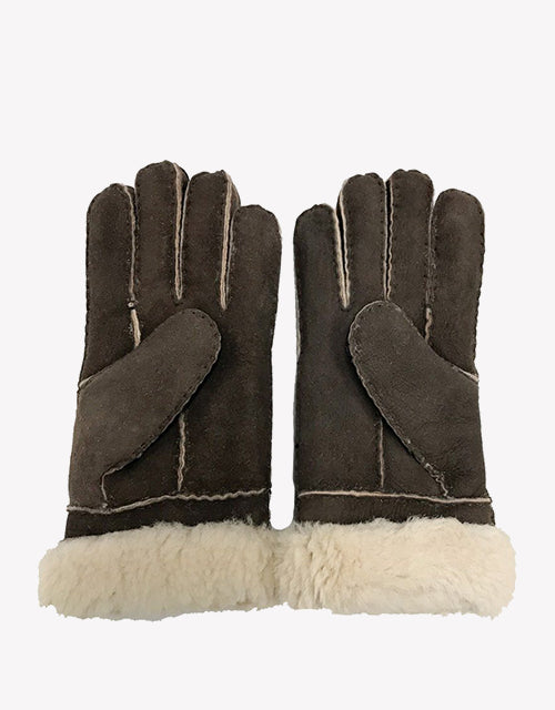 Australian Shepherd UGG Stitching Gloves With Suede-Gloves & Mittens-PEROZ Accessories