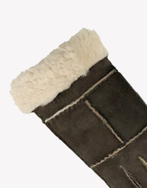 Australian Shepherd UGG Stitching Gloves With Suede-Gloves & Mittens-PEROZ Accessories