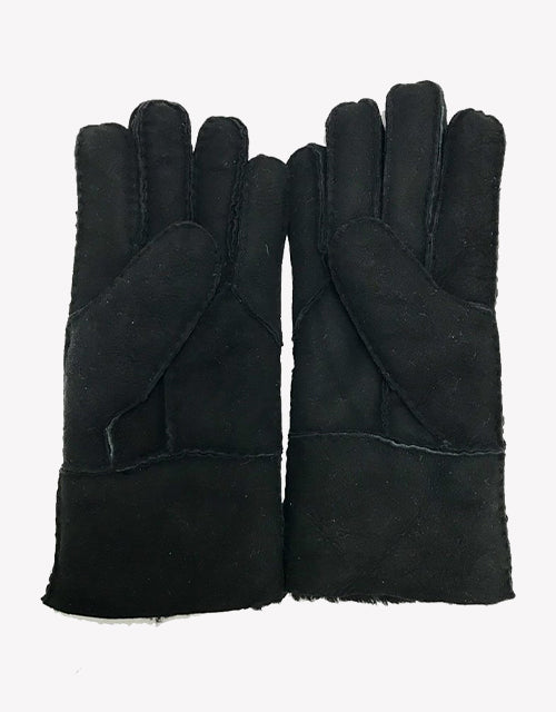 Australian Shepherd UGG Stitching Gloves With Suede-Gloves & Mittens-PEROZ Accessories