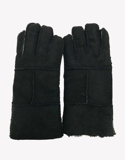 Australian Shepherd UGG Stitching Gloves With Suede-Gloves & Mittens-PEROZ Accessories