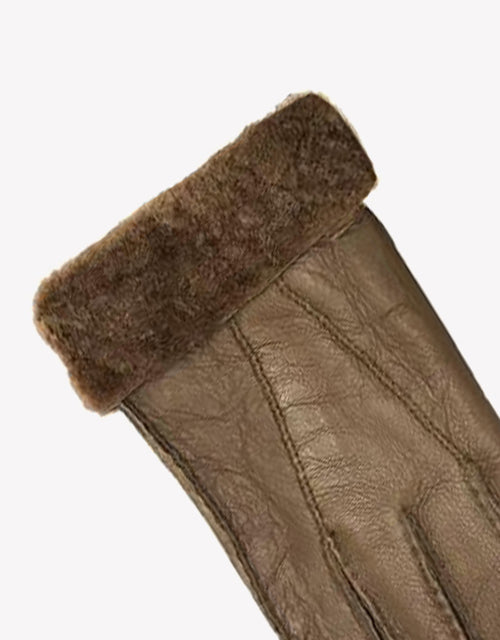 Australian Shepherd UGG Stitching Gloves With Full Grain Leather-Gloves & Mittens-PEROZ Accessories