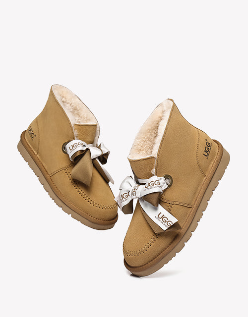 Australian Shepherd Australian Shepherd UGG Ribbon Pom Pom Boots Doreen-Boots-PEROZ Accessories