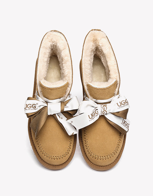 Australian Shepherd Australian Shepherd UGG Ribbon Pom Pom Boots Doreen-Boots-PEROZ Accessories