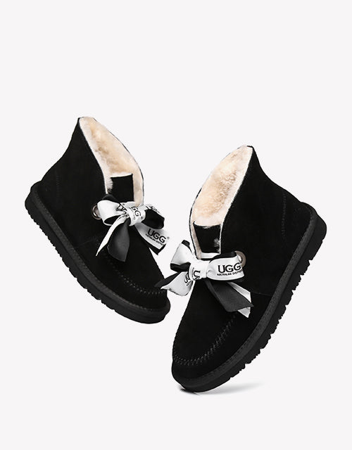 Australian Shepherd Australian Shepherd UGG Ribbon Pom Pom Boots Doreen-Boots-PEROZ Accessories