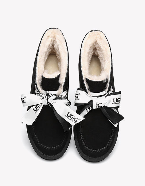 Australian Shepherd Australian Shepherd UGG Ribbon Pom Pom Boots Doreen-Boots-PEROZ Accessories