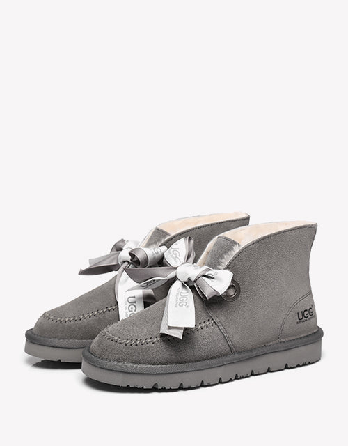 Australian Shepherd Australian Shepherd UGG Ribbon Pom Pom Boots Doreen-Boots-PEROZ Accessories