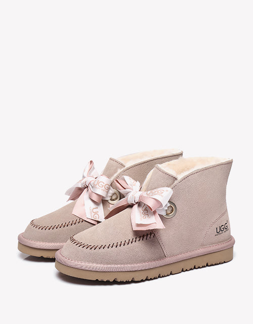 Australian Shepherd Australian Shepherd UGG Ribbon Pom Pom Boots Doreen-Boots-PEROZ Accessories