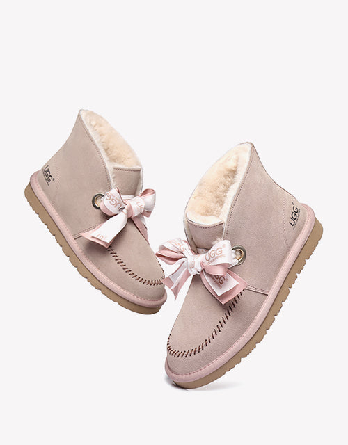 Australian Shepherd Australian Shepherd UGG Ribbon Pom Pom Boots Doreen-Boots-PEROZ Accessories