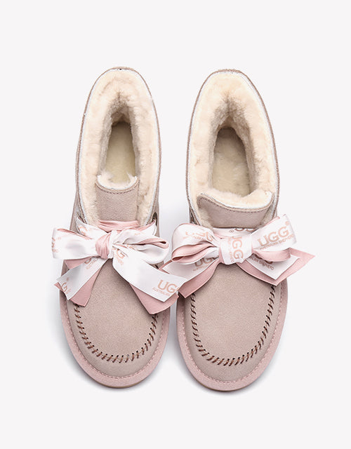 Australian Shepherd Australian Shepherd UGG Ribbon Pom Pom Boots Doreen-Boots-PEROZ Accessories