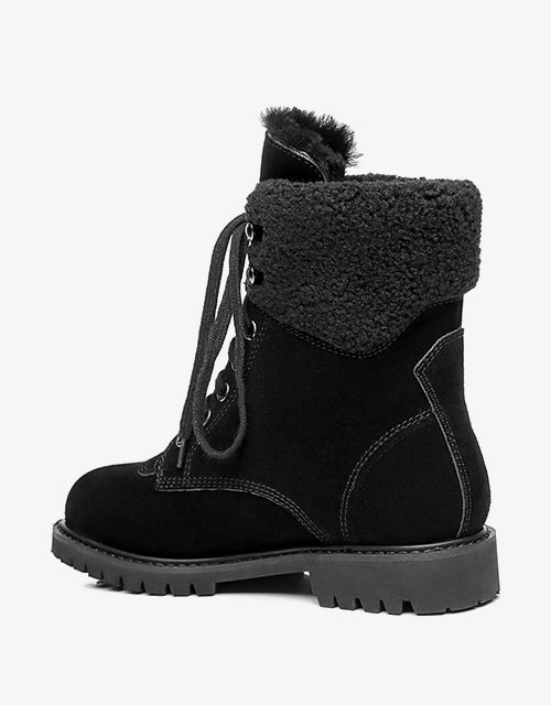 Australian Shepherd UGG Women Sheepskin Wool Fashion Chunky Boots Mina Water Resistant-Boots-PEROZ Accessories