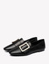 Australian Shepherd UGG Sally Square Buckle Loafers Opera Flats Almond Toe-Loafers & Moccasins-PEROZ Accessories