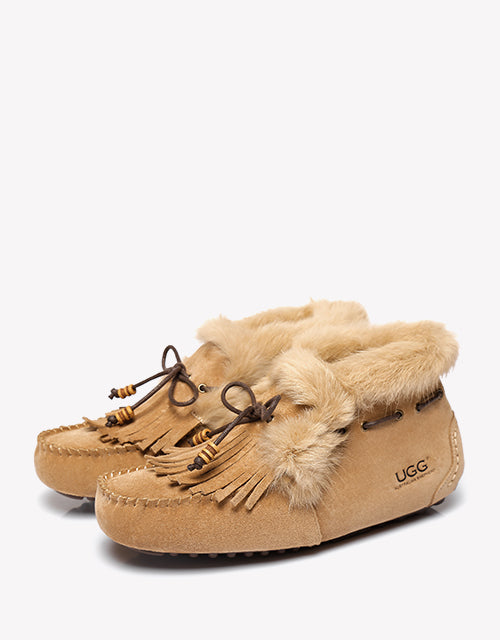 Australian Shepherd UGG High Top Women Tassel Suna moccasins Slippers-Slippers-PEROZ Accessories