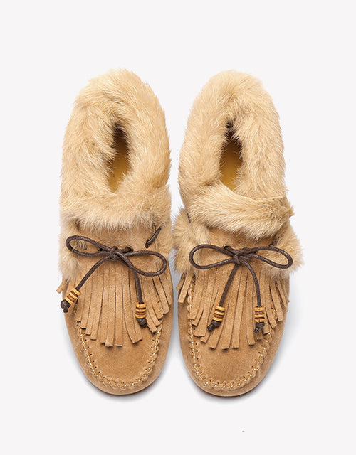 Australian Shepherd UGG High Top Women Tassel Suna moccasins Slippers-Slippers-PEROZ Accessories