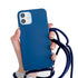 Anymob iPhone Blue Crossbody Necklace Strap Lanyard Cord Phone Case Silicone Cover-Mobile Phone Cases-PEROZ Accessories