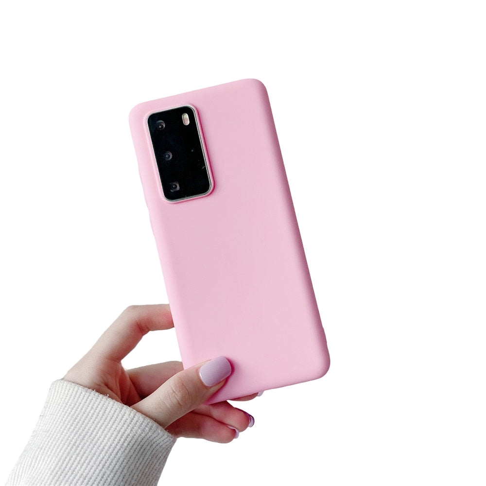 Anymob Samsung Pink Candy Color Phone Case Silicone Back Cover-Mobile Phone Cases-PEROZ Accessories