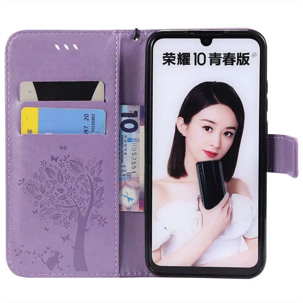 Anymob Huawei Phone Case Black 3D Tree Flip Leather Wallet Cover-PEROZ Accessories