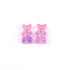 Anykidz 10pcs Pink Purple Glitter Bear Shoe Charm Accessories Jeans Clogs Pendants Designer Ornament Jibbitz for Crocs-Shoe Charms-PEROZ Accessories