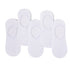 Anysox 5 Pairs Size 4-9 White Boat Socks Summer Thin Invisible Cotton Non-Slip Silicone Breathable Pure Color For Men-Socks-PEROZ Accessories