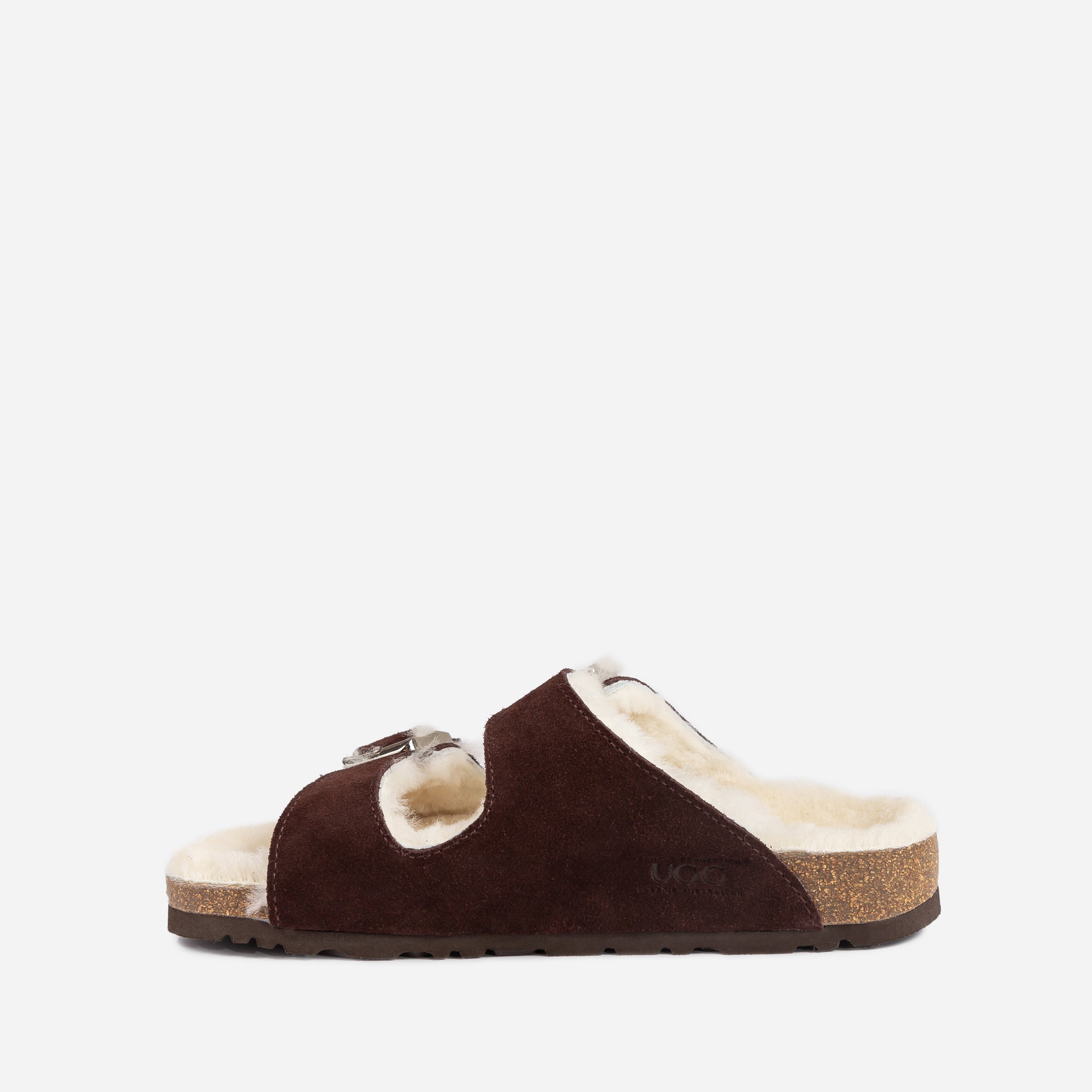 UGG Aussie Shearling Buckled Sandals-Moccasins-PEROZ Accessories
