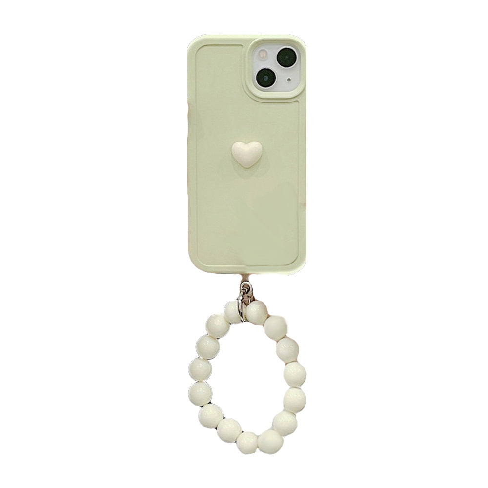 Anymob iPhone Case Tea Green Cute Love Heart Hand Bracelet Strap Soft Silicone Candy Color Back Cover-Mobile Phone Cases-PEROZ Accessories