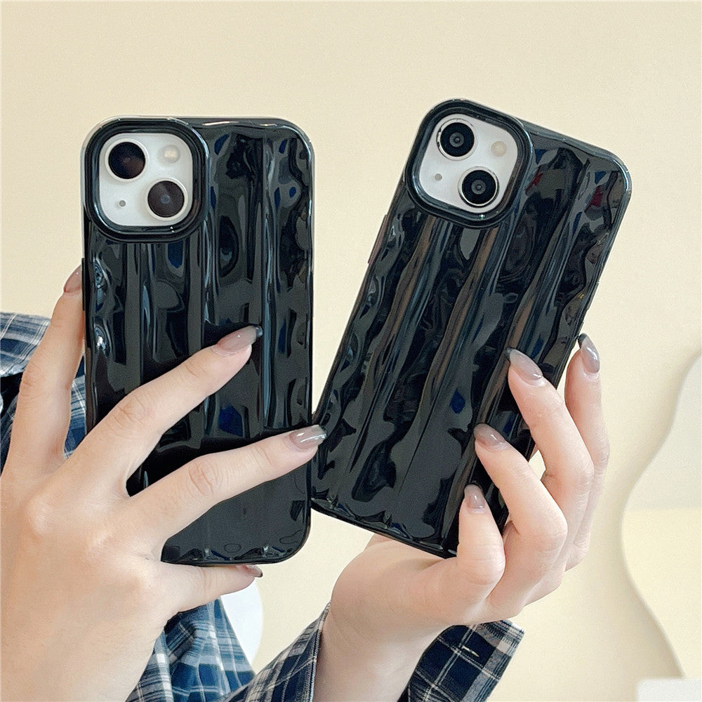 Anymob iPhone Case Sky Black Ripple Design Silicone Cover-Mobile Phone Cases-PEROZ Accessories
