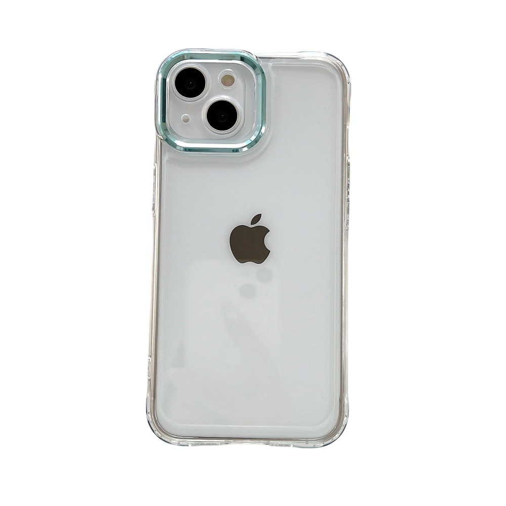 Anymob iPhone Case Light Blue Plating Camera Lens Protect Clear Hard Shockproof Transparent Soft Back Cover-Mobile Phone Cases-PEROZ Accessories
