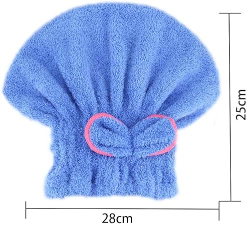 Anyhouz Hair Bonnets Yellow Microfibre Quick Hair Drying Bath Spa Bath Towels for Womens Shower Hat Bathroom Accessories-Bathroom and Toilet Accessories-PEROZ Accessories