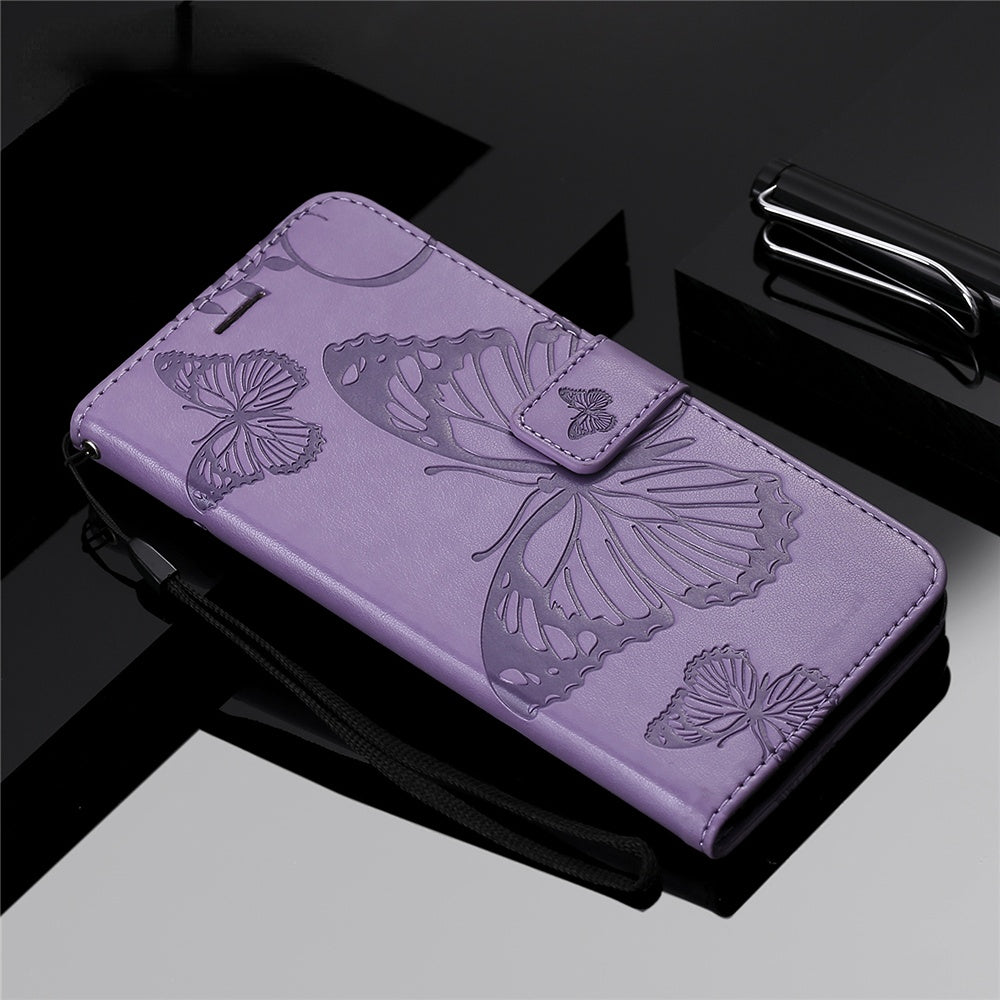 Anymob Samsung Black Flip Leather Case Wallet Cover Stand Cover-Mobile Phone Cases-PEROZ Accessories