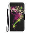Anymob Samsung Red And Green Neon Butterfly Painted Case Flip Wallet Leather Phone Cover-Mobile Phone Cases-PEROZ Accessories