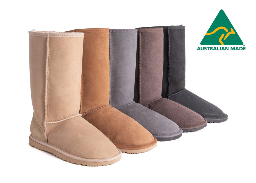 Australian Made Unisex Tall Classic Ugg Boots Australian Shepherd Water Resistant-Boots-PEROZ Accessories