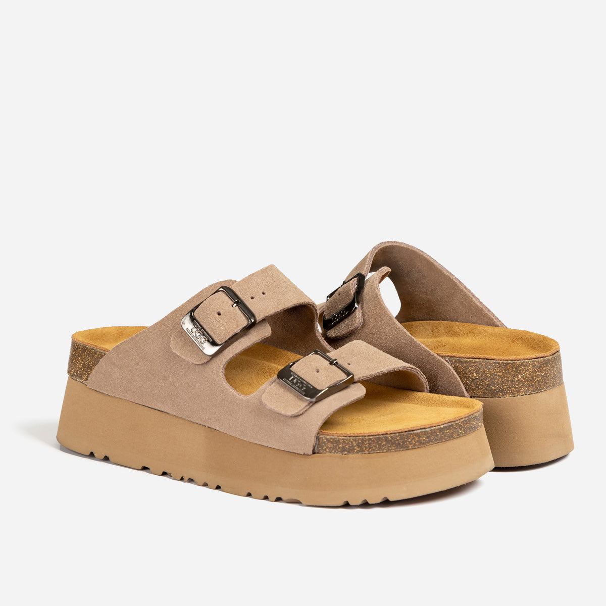 Ugg Women Aussie Victoria Platform Suede Leather-Moccasins-PEROZ Accessories