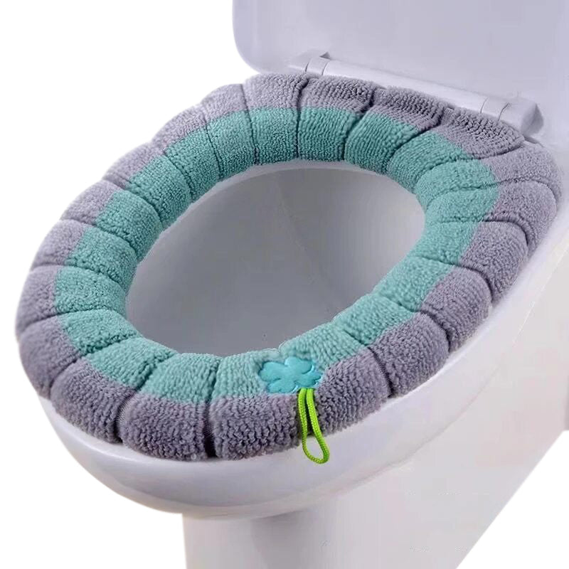 Anyhouz Toilet Seat Green Soft Warmer Washable Mat Cover Pad Cushion Seat Case Toilet Lid Cover Accessories-Toilet Seat Cover-PEROZ Accessories