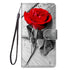 Anymob Samsung Red Rose Fashion Painted Flip Phone Case Leather Wallet Cover-Mobile Phone Cases-PEROZ Accessories