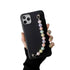 Anymob iPhone Black Beads Bracelet Chain Case Silicone Cover With Wrist Strap-Mobile Phone Cases-PEROZ Accessories